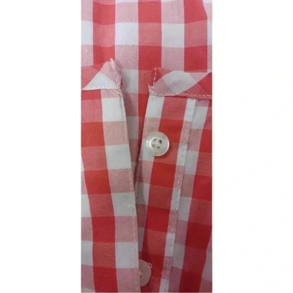 U.S. Polo Assn Red Checkered Short Sleeve Top  Size Medium - Picture 6 of 8